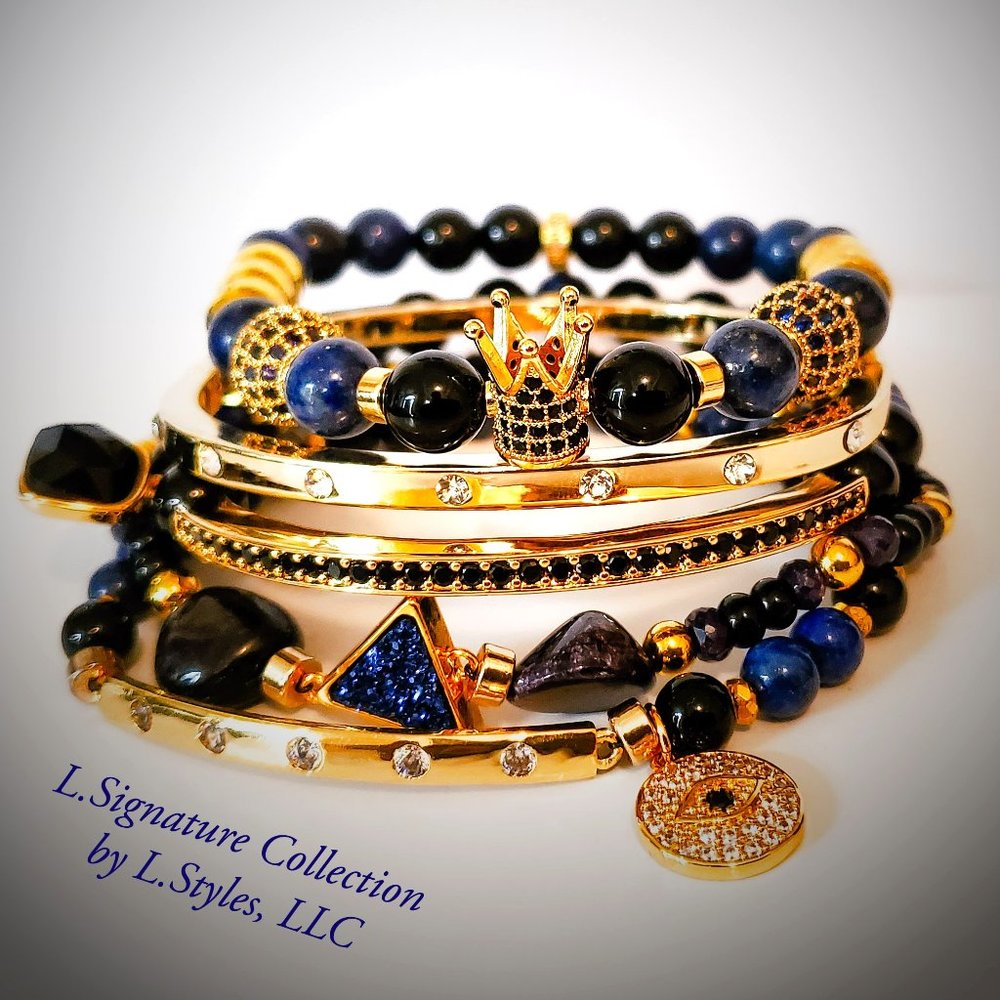 "Royalty Bracelet Set" Women's Lapis Lazuli Set